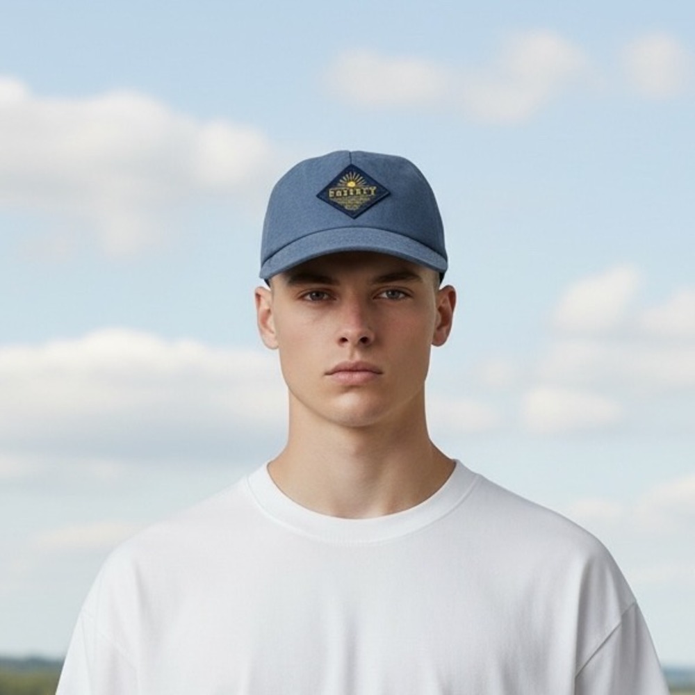 Faherty‎ Mens Baseball Cap Blue Sun Logo Adjustable Cotton Blend Beach Travel